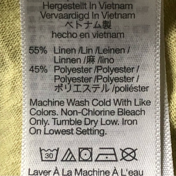 Madewell Linen Blend Muscle Tank Yellow XXL - Picture 8 of 10